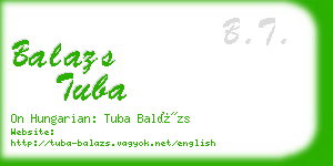 balazs tuba business card